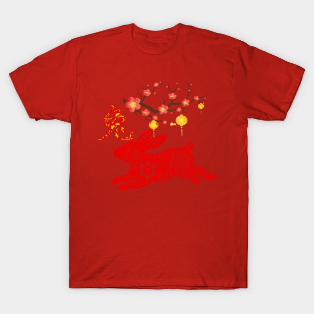 2023 Year Of the Rabbit Chinese Zodiac Chinese New Year T-Shirt by Gendon Design